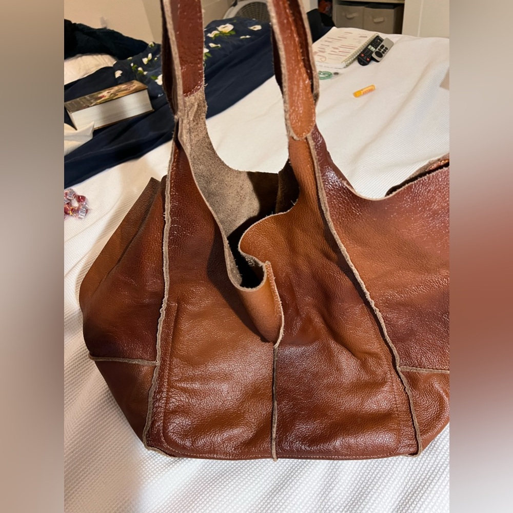 Handmade leather bag from Etsy. Like new